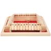 Wooden Shut the Box Dice Game 4 Sided 10 Numbers Board Tabletop Pub Game for Kids Adults