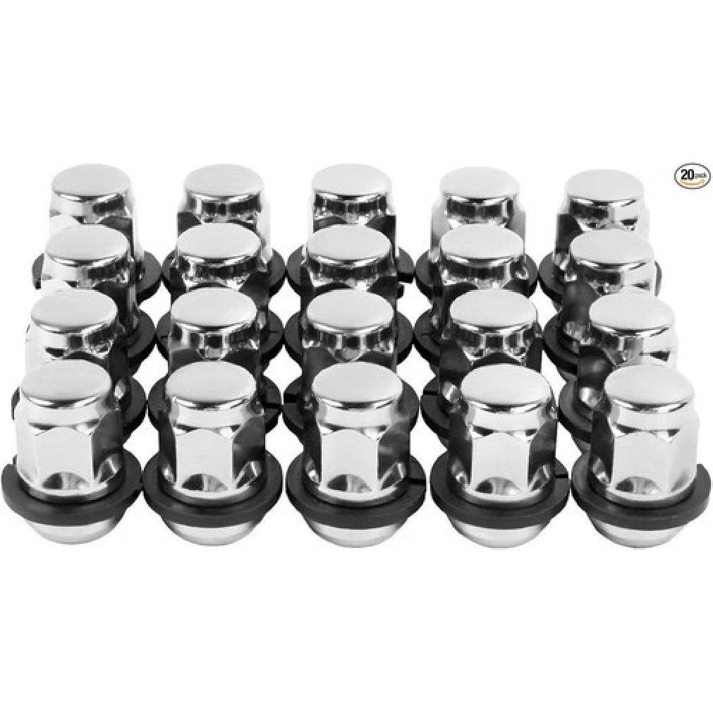 12x1.5 Lug Nuts, Set of 20, Chrome Wheels Lug Nuts Compatible with DX LX EX
