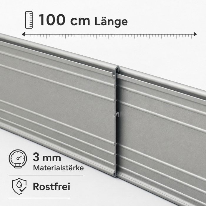 Bordure Alu Ultra Forte 14x100cm pour Pelouse Jardin Massifs