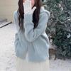 Double Zipper Hooded Knitted Cardigan Women's Autumn Lazy Style Niche Design Sense Stacked Wearing Short Chic Coat