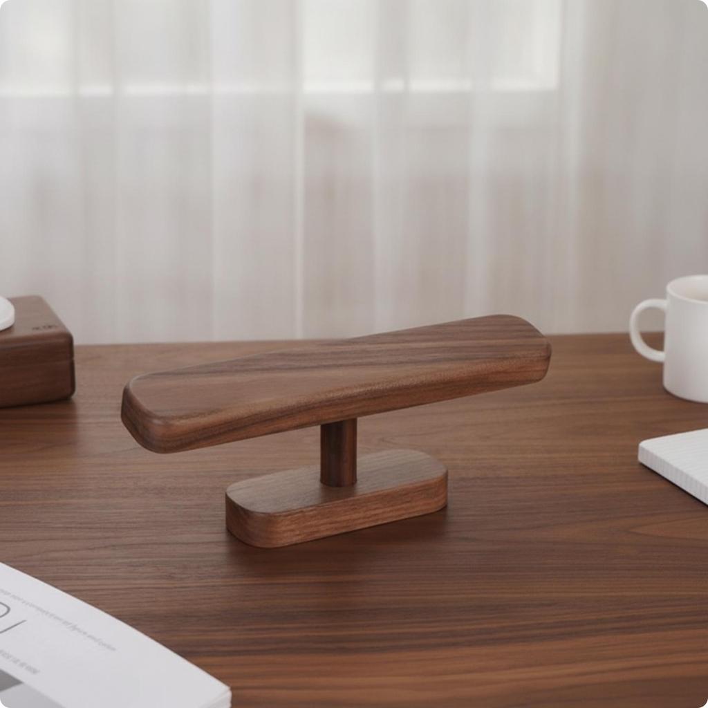 Black Walnut Jewelry Stand Solid Wood Necklace Hanger Elegant Organizer for