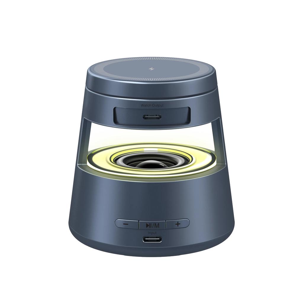 5 in 1 Wireless Charger Stand Night Light LED Bluetooth Speaker For Magsafe iPhone 16 15 14 13 12  Watch 9 8 Airpods Pro