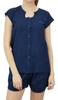 Bimba Womens Black Buttondown Pj 2-Piece Set Shirt & Shorts Night Dress-10