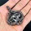 Mud Crack Fossil Pendant, 999 Copper Wire Wrapped Gemstone Jewelry, Handmade Tree Of Life Pendant, For Thanksgiving