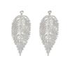 Fashionable Rhinestone Geometric Feather Earrings with High-end and Personalized Design Earrings for Women