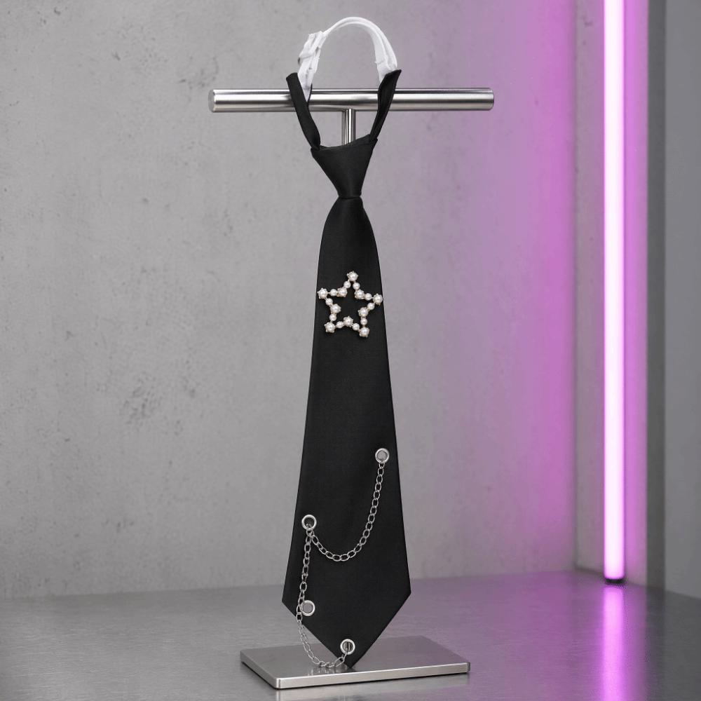 Punk JK Neck Tie Pre-tied Bowtie Fashion Cravat  for Men Women