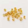 20 30 50pcs/lot 14K 18K Gold Plated Cylinder Charm Metal Beads Loose Spacer Beads For Bracelet DIY Jewelry Making Accessories