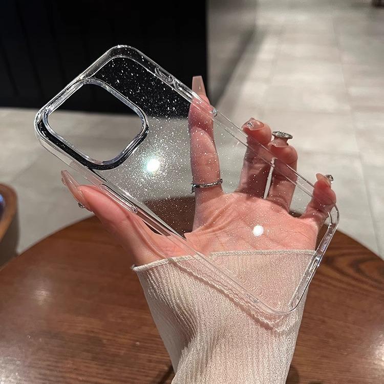 

Glitter Transparent Protective Phone Case for iPhone 13/15/16 - High-End, Anti-Fall, Hard Shell Design iPhone 12 Pro Max