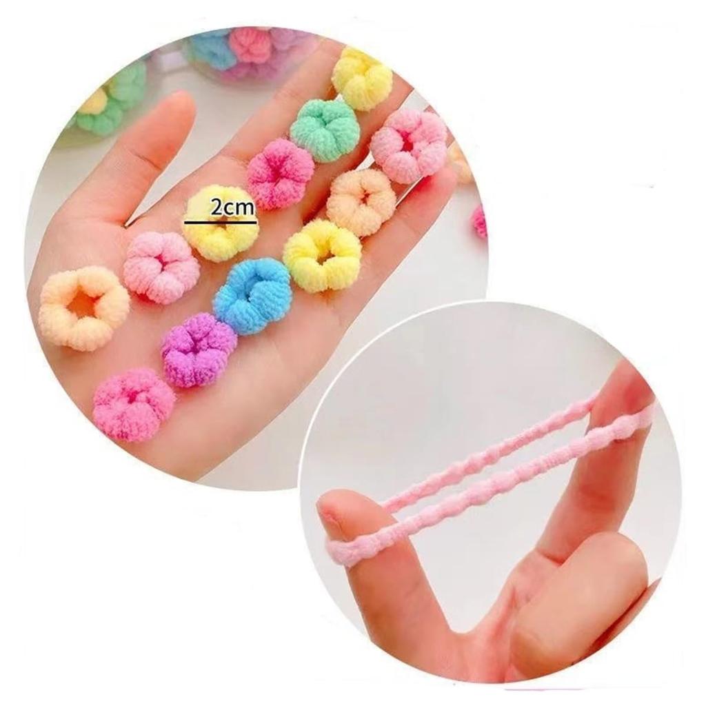 100 Stück Süßigkeitenfarben Kleine Hunde Haargummis für Haustierpflege, Keine Haarschädigung