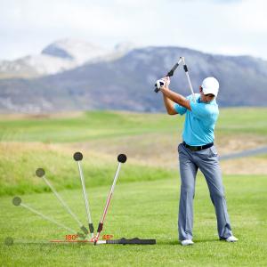Portable Golf Swing Trainer Lightweight Adjustable Golf Swing Trainer Aid With Ergonomic Grip For Beginners