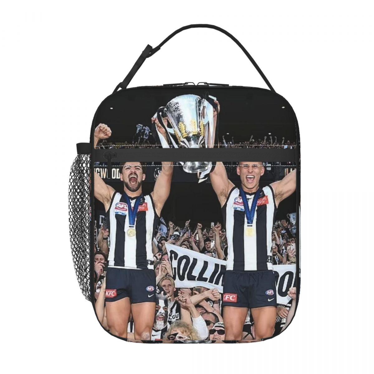 Daicos Brothers Premiership Trophy Collingwood Insulated Lunch Bag for Women Children Portable Food Boxes Thermal Lunch Box Tote One Size