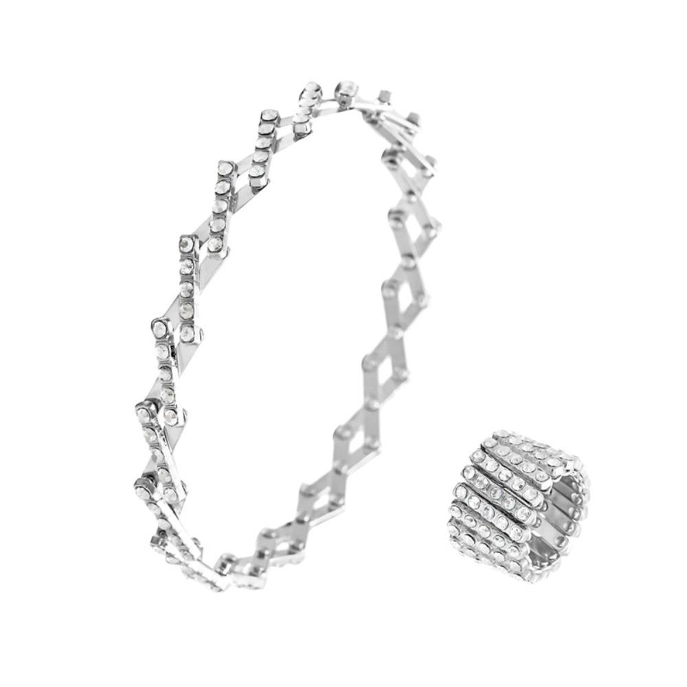 Stretchable Bangle Retractable Ring Bracelet Flexible Finger Buckle  Dual Purpose Jewelry