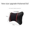 2Pcs Pu Leather Knitted Car Pillows Headrest Neck Rest Cushion Support Universal