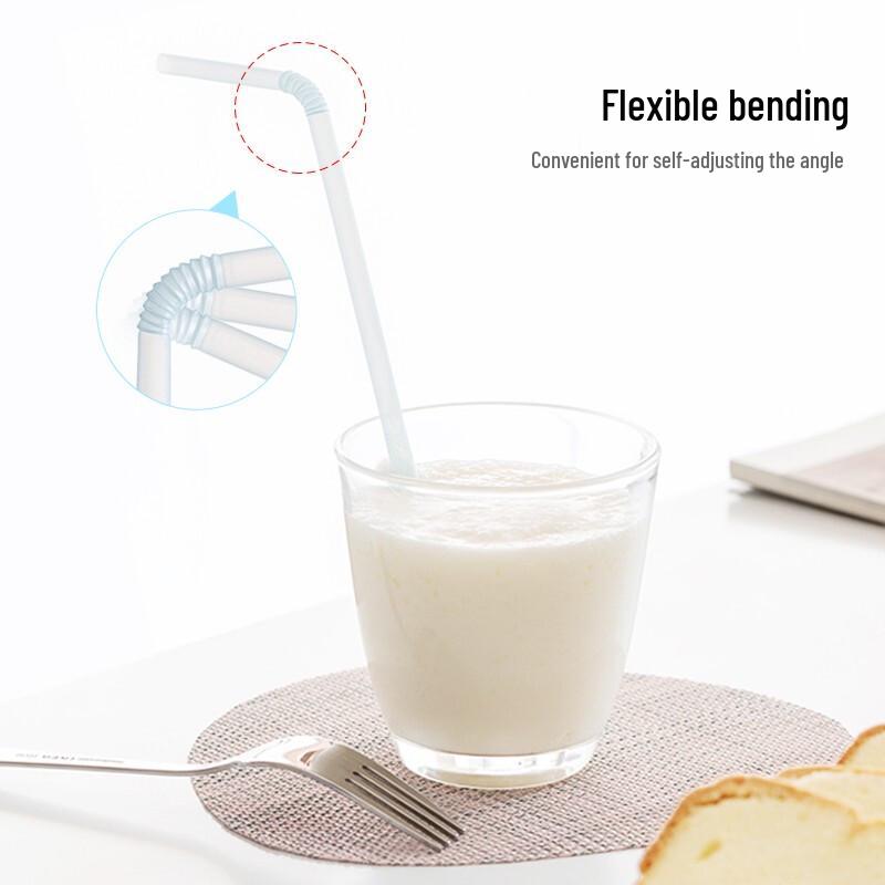 Camellia Individually Wrapped Disposable Bent Straws