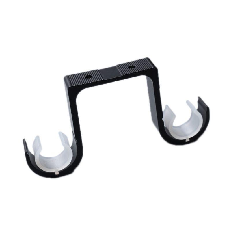  2Pcs Hang Curtain Rod Holders Heavy Duty Double Curtain Rod Bracket for 1.02-1.1''Rod Metal Double Rod Bracket for Wall