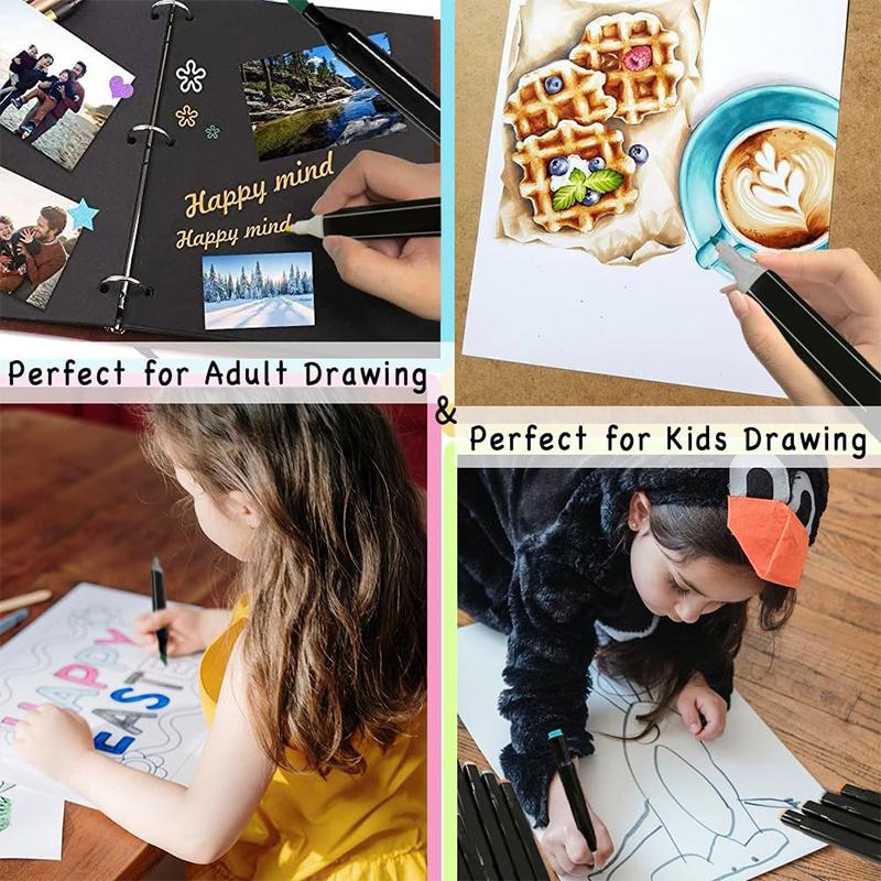 

Двусторонняя спиртовая акварель квадратной формы маркер на спиртовой основе для студентов, изучающих рисунок, живопись чёрный