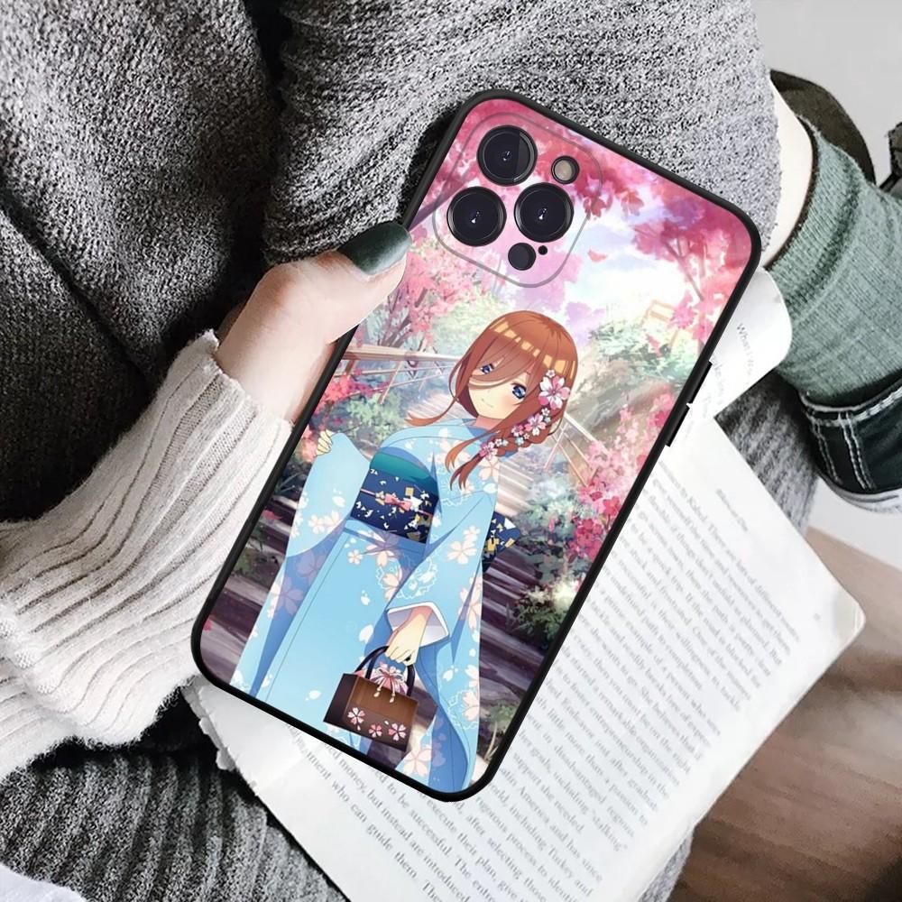 Cartoon Characters Nakano Miku Phone Case For IPhone 16 15 8 7 6 6S Plus X SE XR XS 14 11 12 13 Mini Pro Max Mobile Case