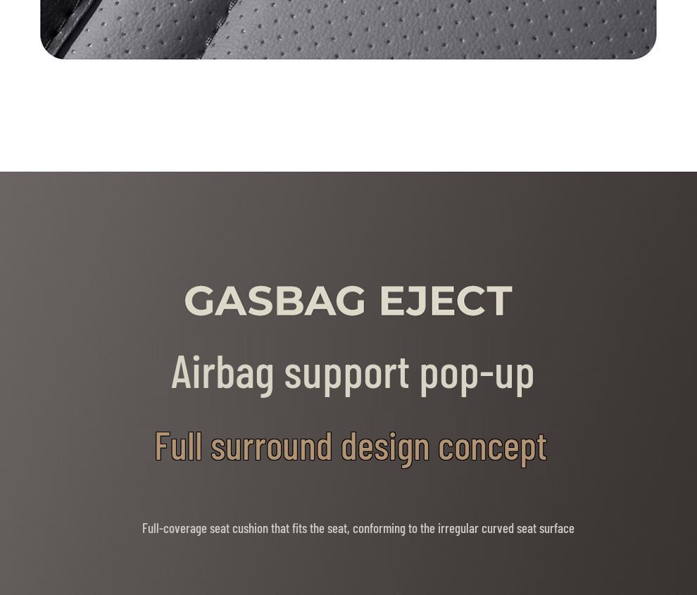 Full Leather Backrest Seat Cushion for Cars - Customizable, Full Surround, and Separate Type