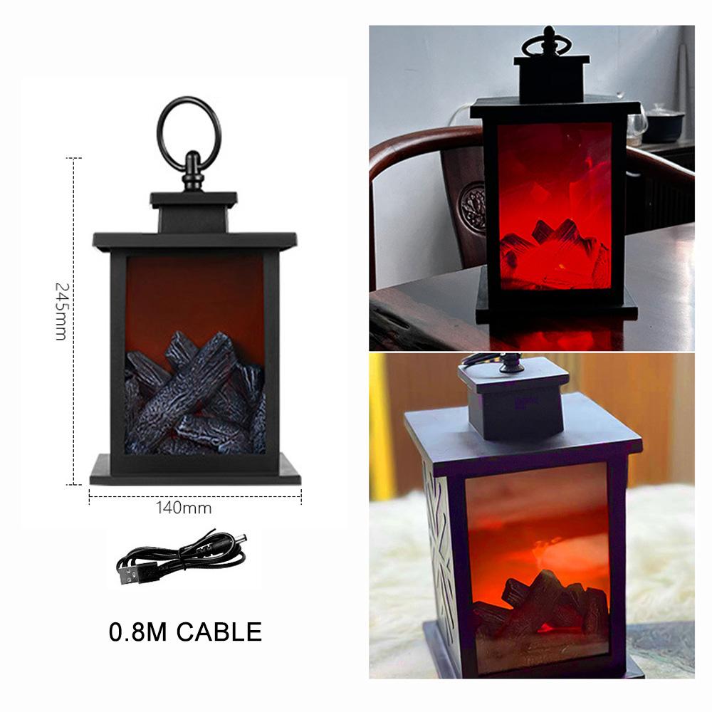 LED Creative Home Fireplace Lamp, Flame Lamp Modeling Lamp Nordic Style Decorative Lights Christmas Crafts Decoration