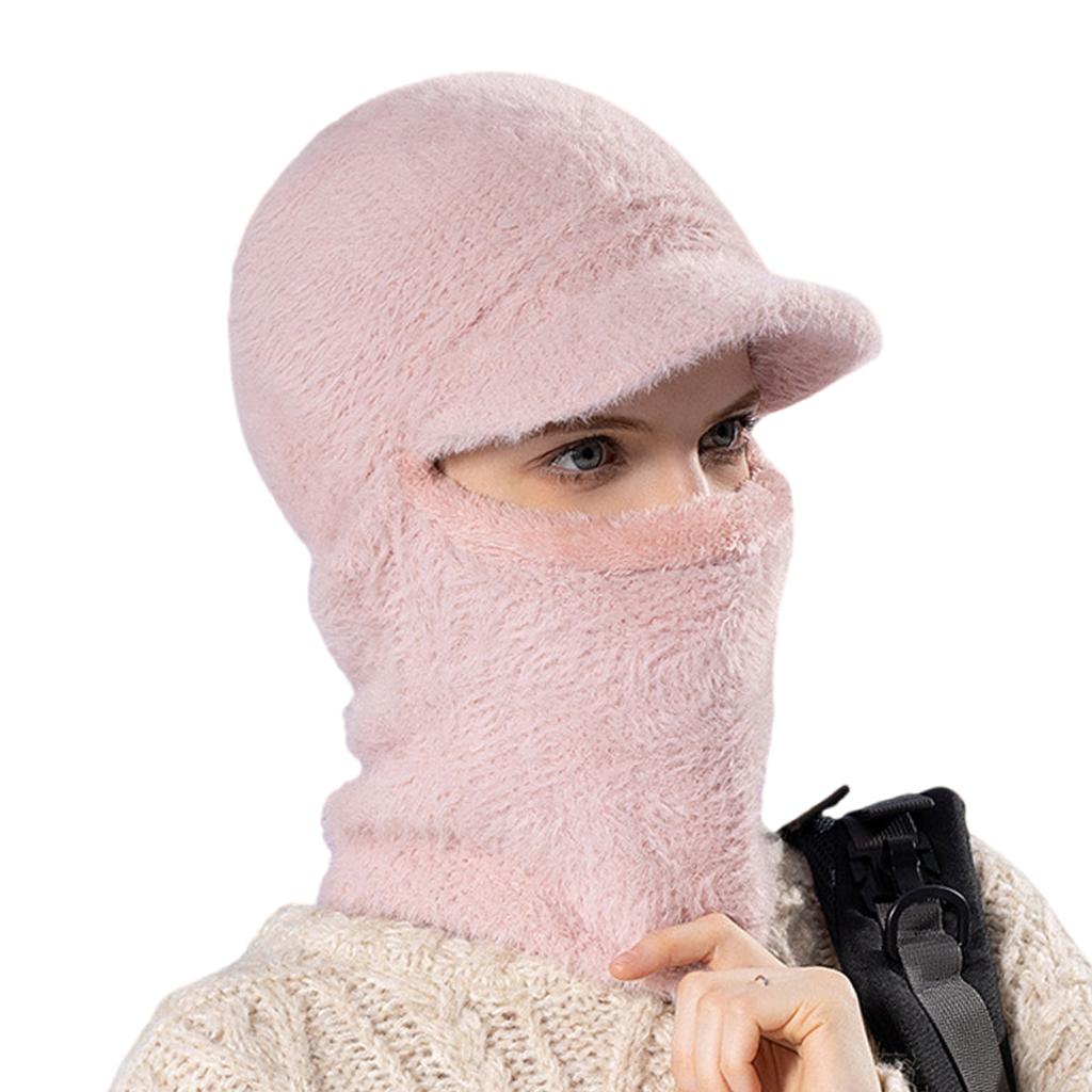 Huňatá kukla pro venkovní aktivity Klobouk s nákrčníkem Klobouk přes hlavu Unisex klobouk Huňaté čepice 2000s