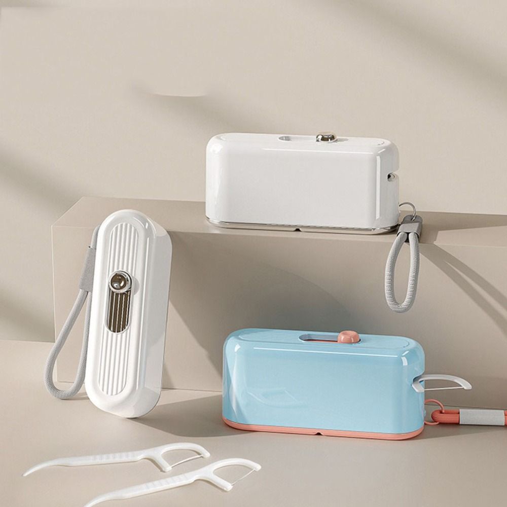 

Press-on Floss Stick Organizer Oral Care Floss Storage Box Men & Women синий