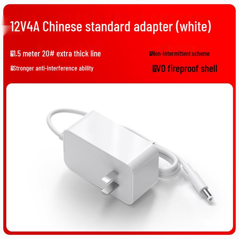 

Адаптер питания 48 Вт 12 В 4 А, сертифицирован 3C и CQC, мощный импульсный настенный блок DC plug 5.5*2.1mm