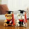 Funny Cute Graduation Bear Plush Toy Soft Stuffed 12cm Bear Keychain Blessing Hanging Dr Bear Doll Desk Decor