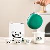 Cute Panda Portable Ceramic Tea Set with Travel Bag
