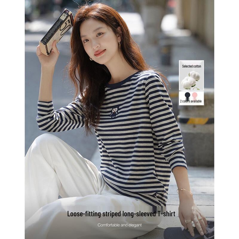 

Demana Striped Relaxed Long Sleeve T-shirt S