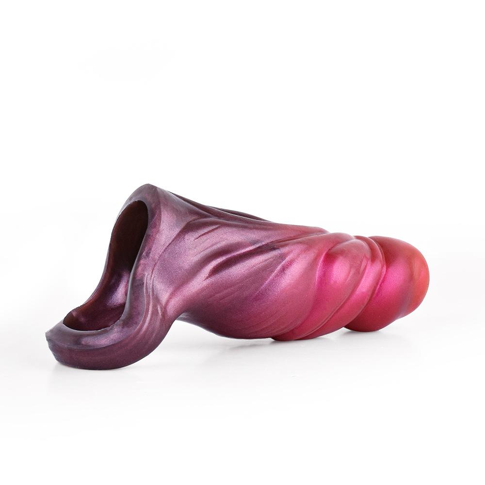 Erwachsenen Sexspielzeug Silikon Penis Hülle Verlängerung Kondom Vergrößerung Strap On Realistischer Dildo für Männer