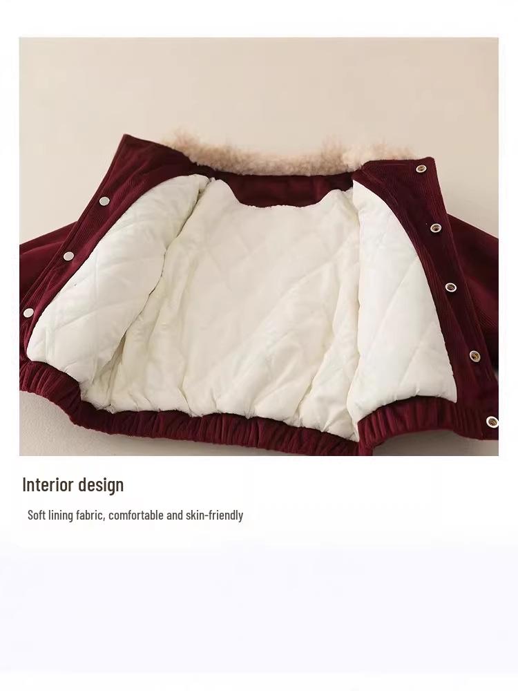 Veste matelassée confortable pour enfants, garçons et filles - Vêtement chaud automne/hiver