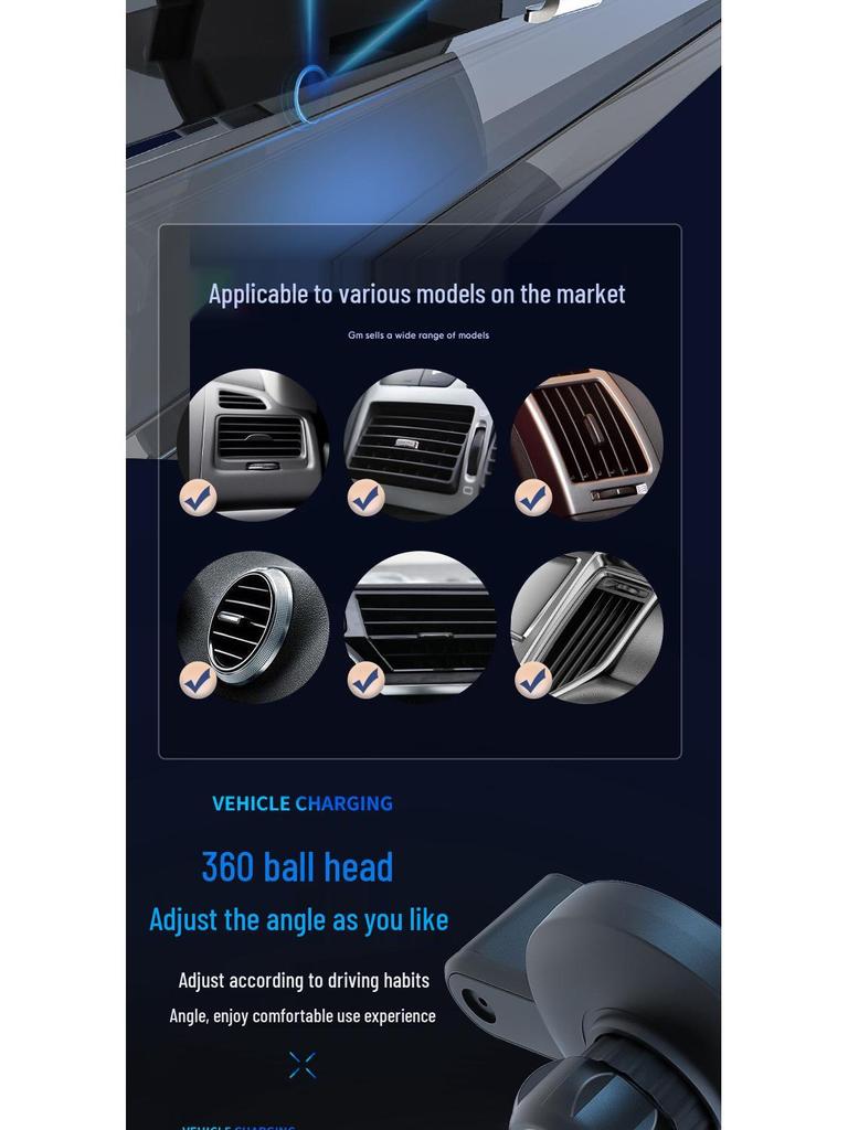 15W bezdrátová nabíječka a držák do auta na telefon