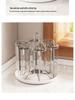 Stainless Steel Rotating Cup Holder & Draining Rack for Countertop