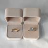 12pc Apricot Velvet Jewelry Ring Box Non-Stick Dust Jewelry Case Wedding Valentine's Day Christmas Earring Pendant Packaging Box