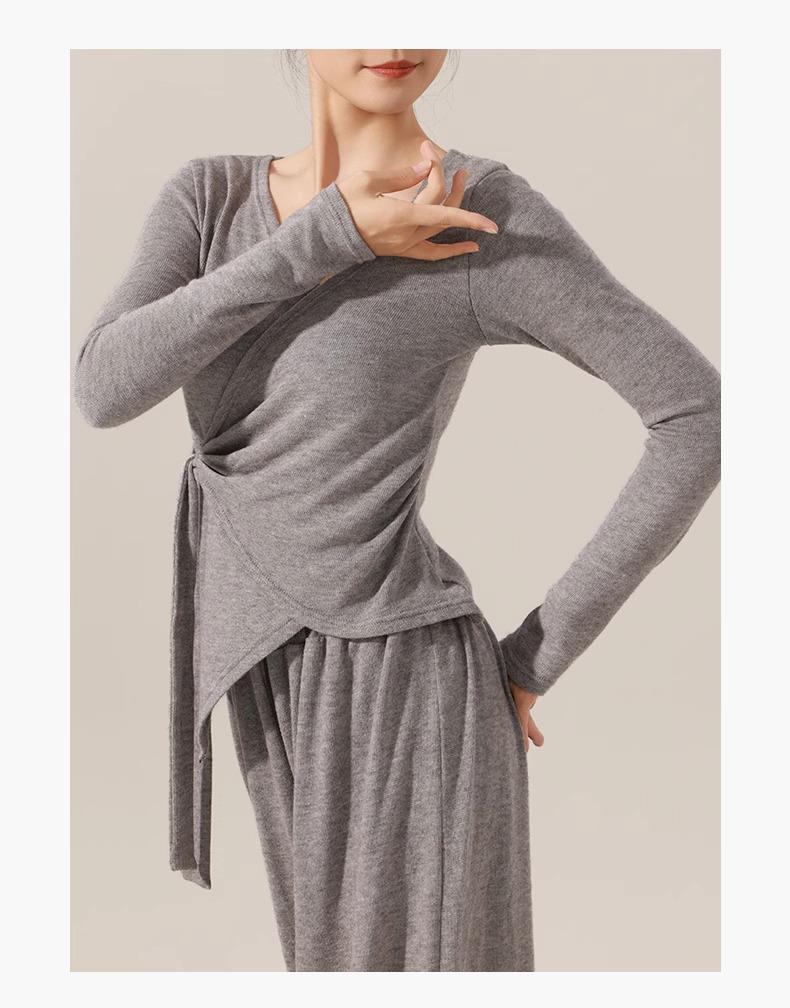 Top de Manga Comprida para Dança Moderna Feminino para Treino e Uso Diário