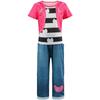 European & American Striped Girl's Cosplay Summer Short Sleeve Performance Birthday Costume