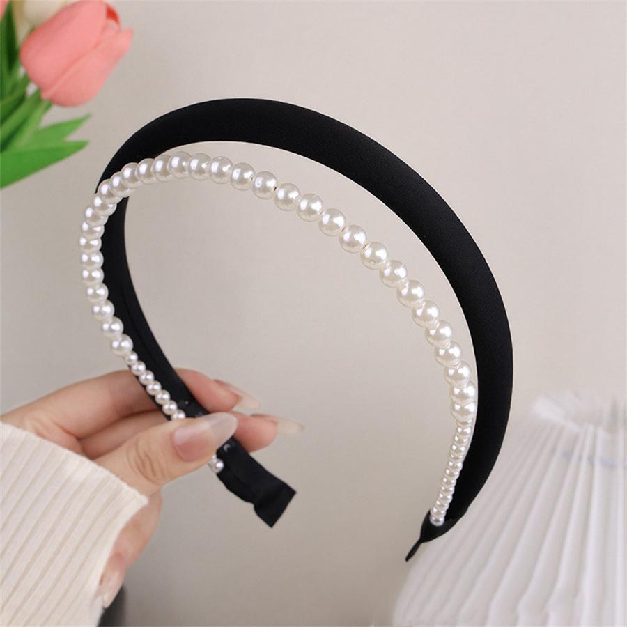 Korean Version of Pearl High Skull Headband for Women 2025 New Fashion Temperament High-end Bridal Wedding Hair Accessories