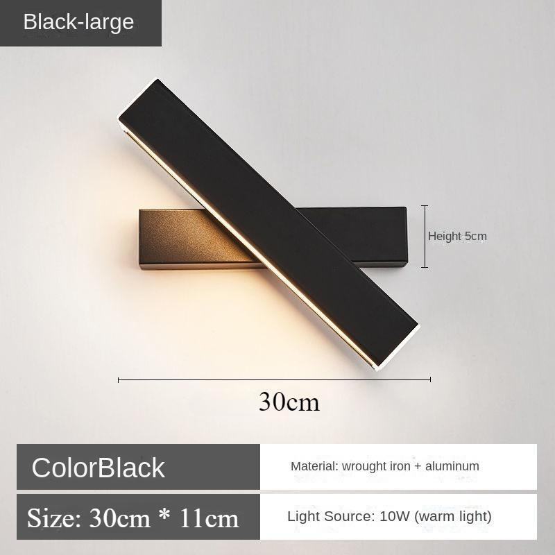 

Светодиодный настенный светильник в скандинавском стиле для учебы с поворотным затемнением, настенный светильник для чтения, гостиной, спальни, прикроватные лампы для прохода 32cm чёрный