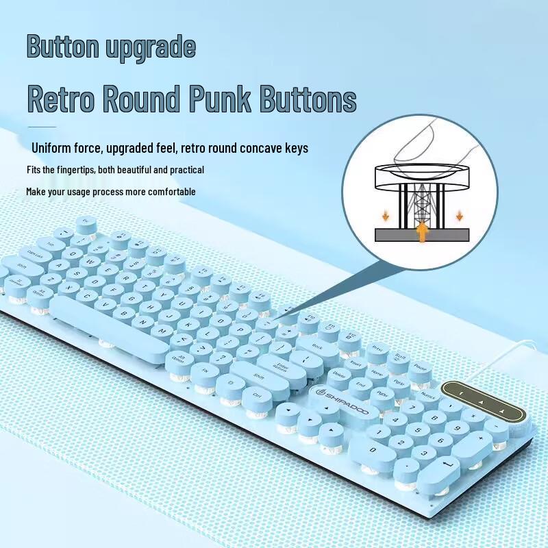 Youshi Wired Mechanical Feel Keyboard and Mouse Set