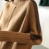 Women Autumn Winter Sweater Knitted Dresses Women Fashion Turtleneck Long Sweater Dress Ladies Warm Split Sweater Dress