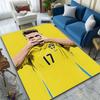 Swedish Soccer Player In Yellow Shirt Patterned Carpet, Suitable As a Non Slip Play Mat for the Living Room and Bedroom Sofa