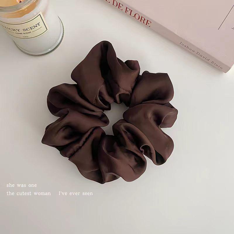 Spring & Summer French Leather Hair Tie for Women - High-End Flower Ponytail Accessory