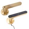5 In 1 Multi Function Smart Door Entry Lock with Fingerprint Password IC Card for Tuya App Key Unlocking Gold Handle