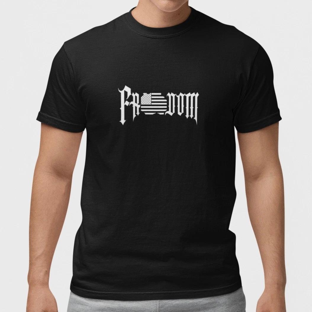 Freedom Gothic USA Style T Shirt Patriotic Streetwear American Pride Graphic Tee S