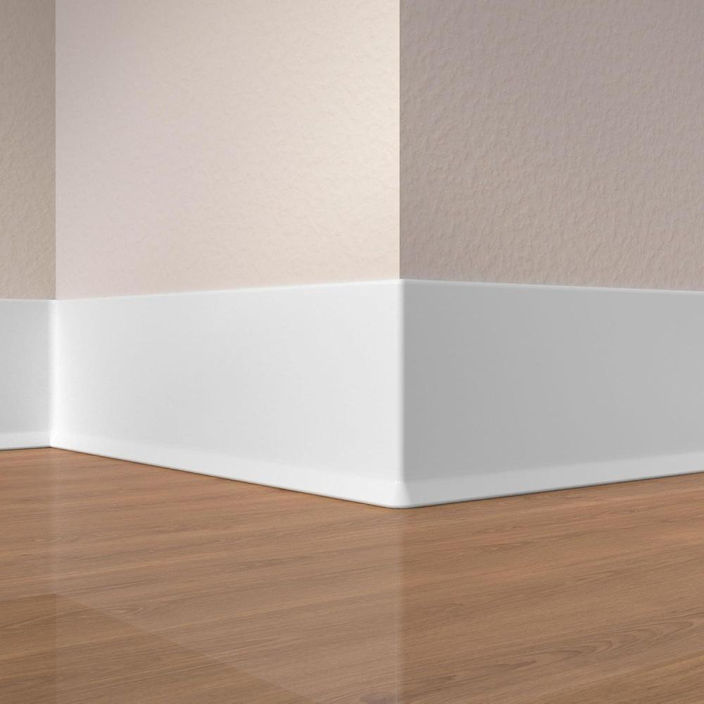 1pc 10cmX1m/2m/3meters Flexible Baseboard Molding Trim, Self Adhesive Rubber Wall Base. PVC for Walls Home Trim (White)