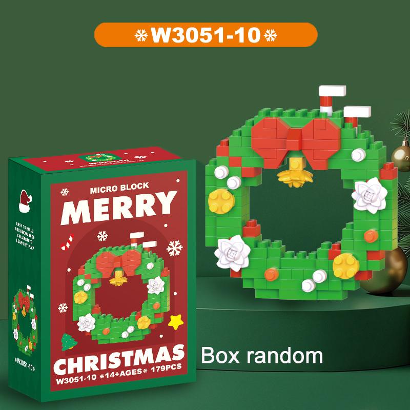 Weihnachtsgeschenke Baustein Serie Weihnachtsmann Rentier Spiel Montagebausteine Tischdekoration Spielzeug Für Kind Weihnachtsgeschenk