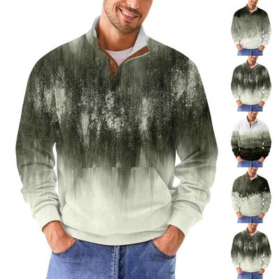 Men's Retro Casual Gradient Printed Sweatshirt
