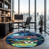 Scooby-Doo Printed Round Rug Carpet Chair Rug Area Rug Entryway Doormats,for Office Chair Living Room Bedroom Kitchen Room.