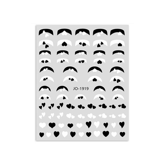 Nail Sticker Self Adhesive Waterproof Eye-catching Love Heart Print Fingernail Sticker DIY Nail Art Gadget Birthday Gift