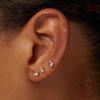 925 Silver Electroplated 18K Gold IMini Zircon Geometry Earrimg for Women Fashionable Simple Daily Jewelry Matching